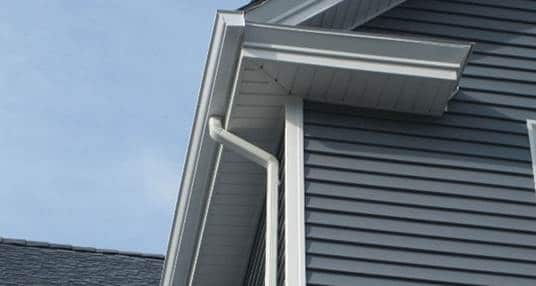 aluminum gutters on a house